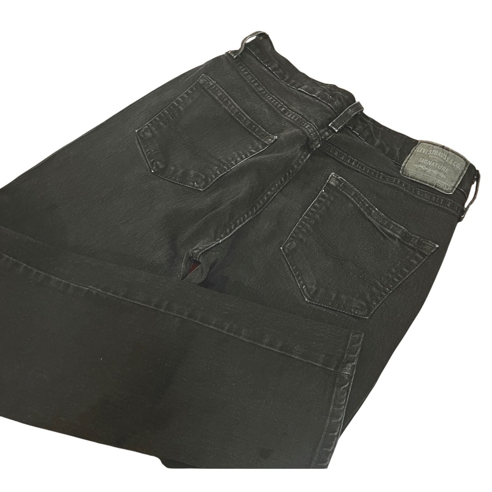 Levi Strauss Signature Mens Straight Leg Black Jeans W30 L29 Denim 58988-0071 L